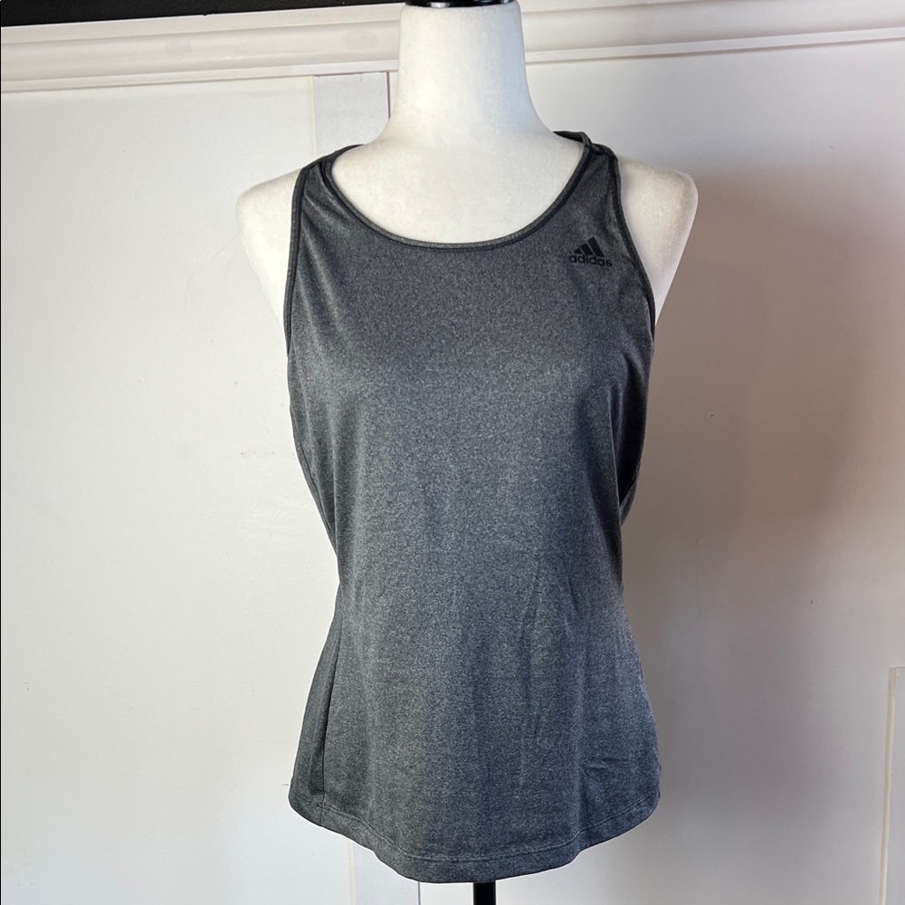 Adidas Women's Charcoal Athletic Running Tank Top